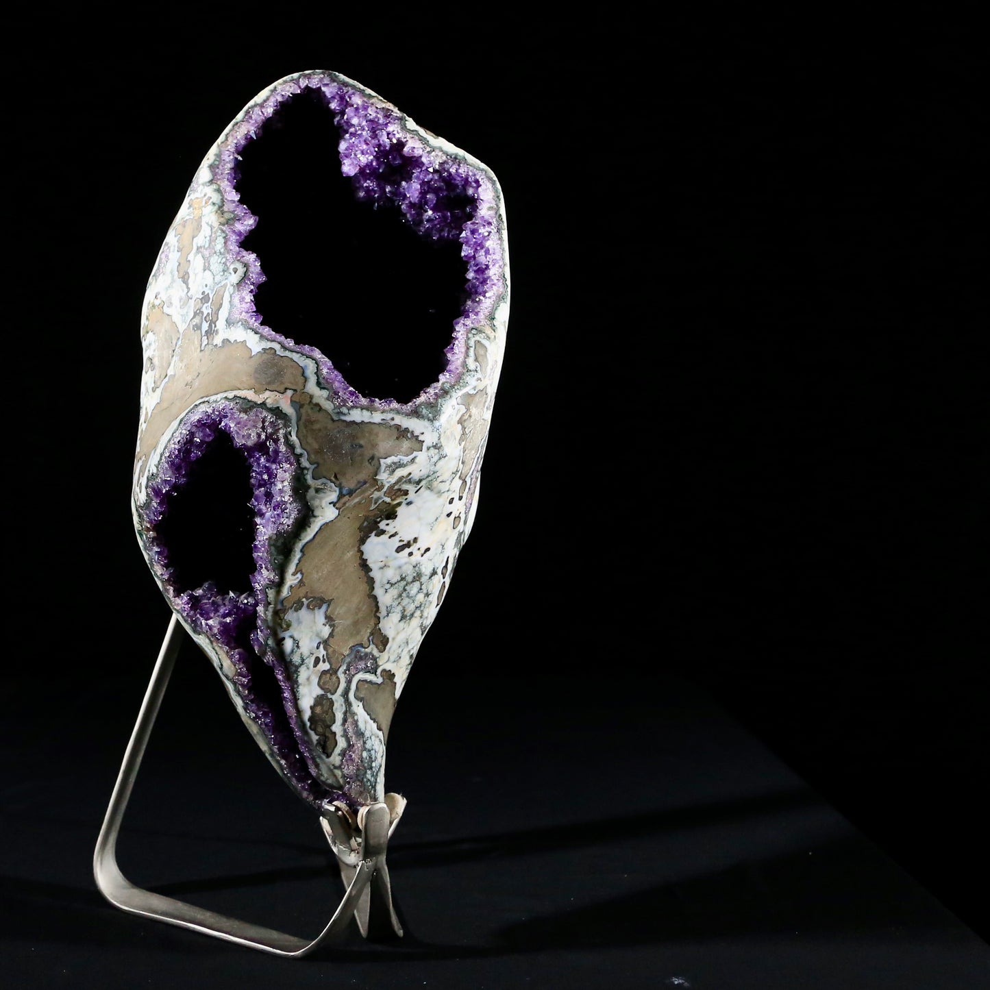Amethyst Polished Freeform in silver mount