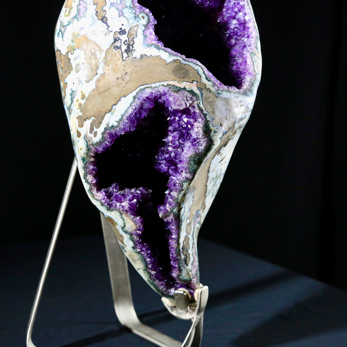Amethyst Polished Freeform in silver mount