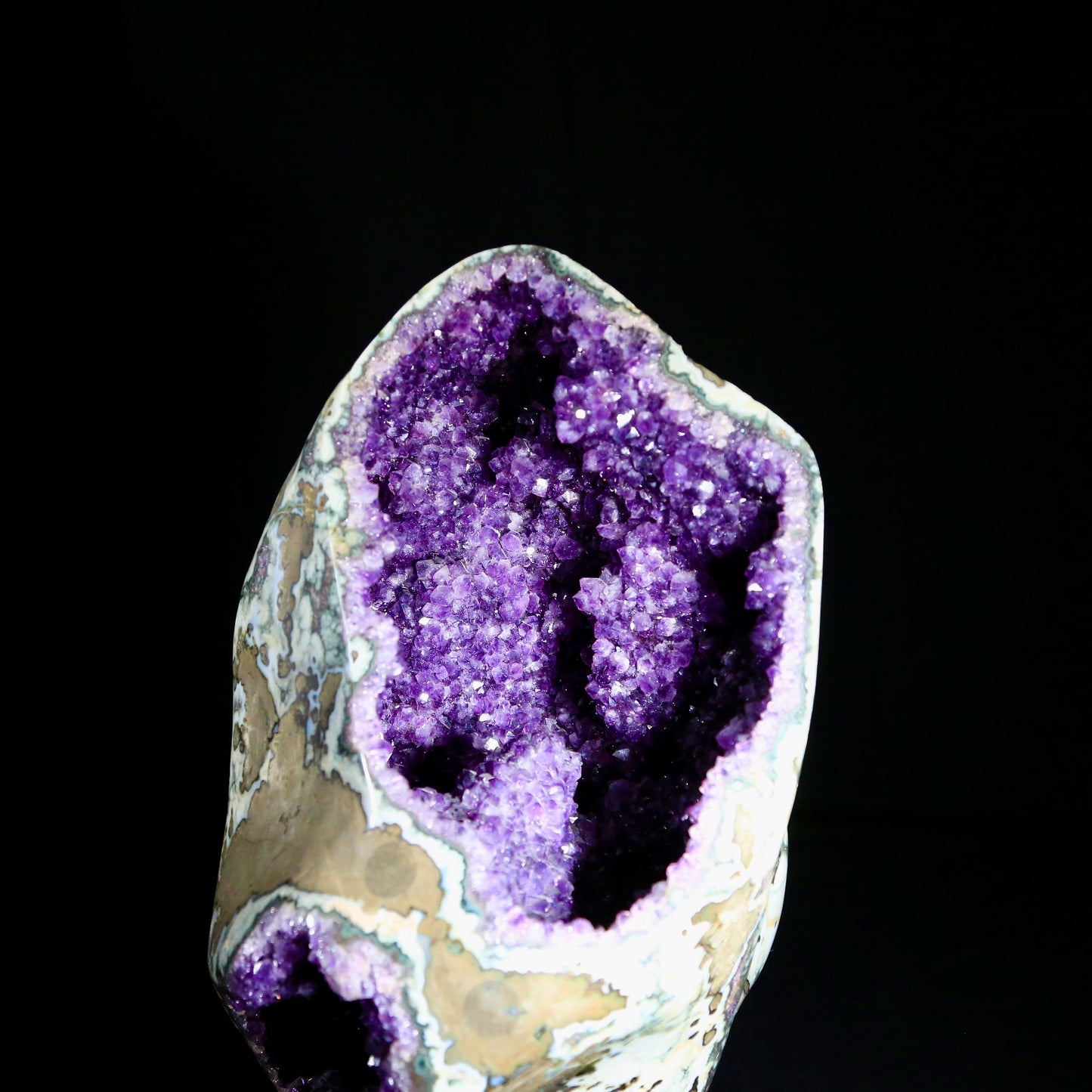 Amethyst Polished Freeform in silver mount