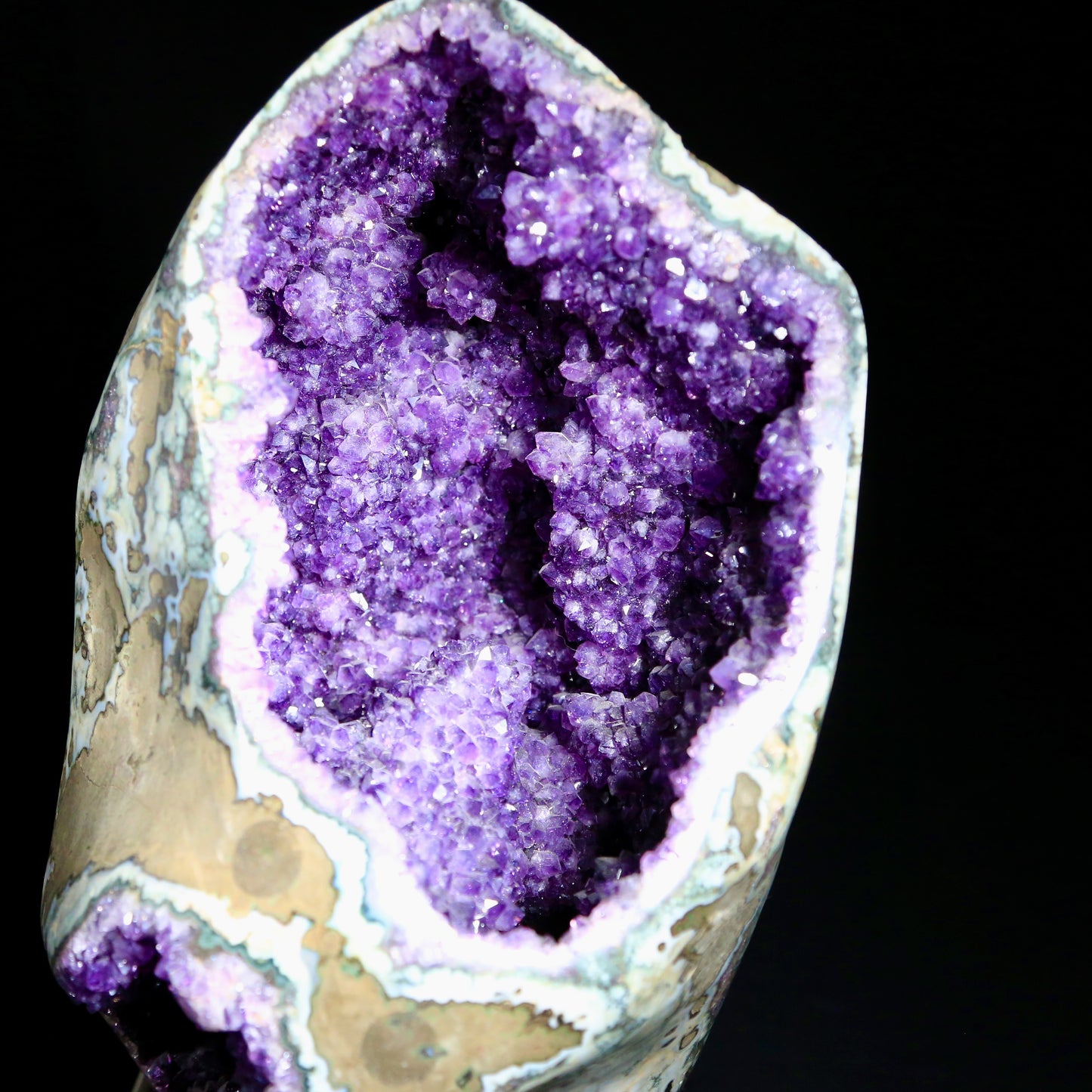 Amethyst Polished Freeform in silver mount