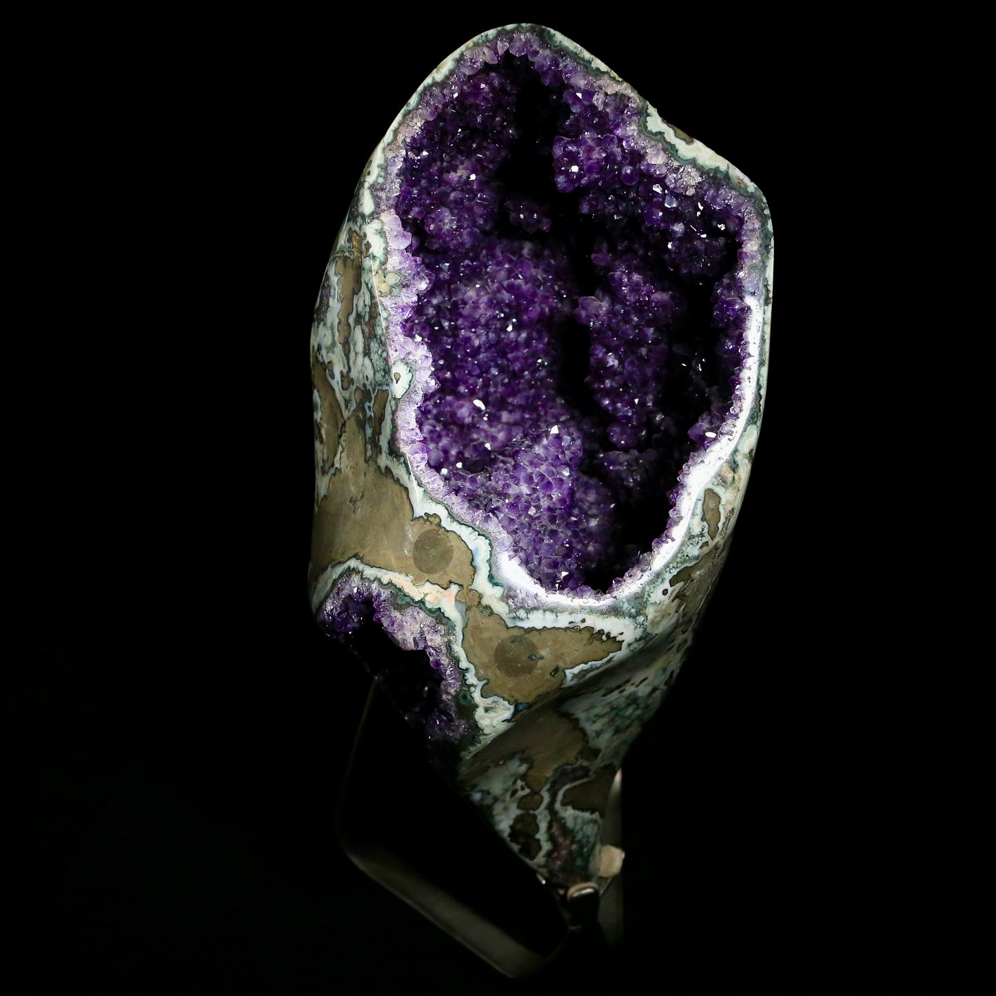 Amethyst Polished Freeform in silver mount