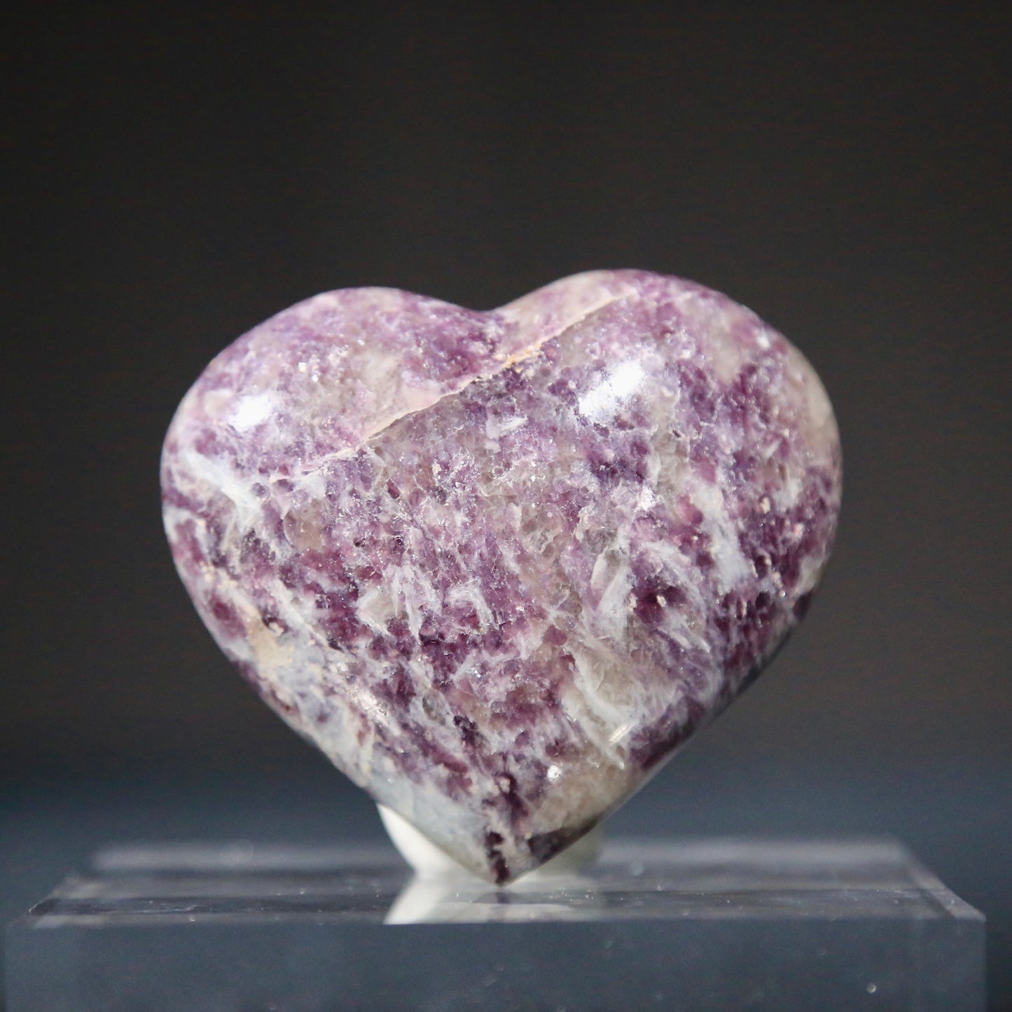 Lepidolite Heart (large)