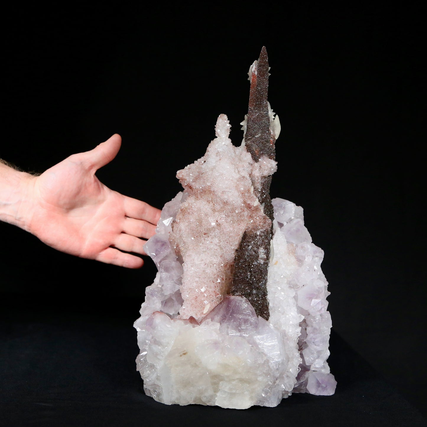 Quartz with Calcite from Uruguay